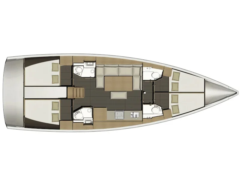 Grundriss der Yacht DUFOUR 460 Grand Large - Summer Planet