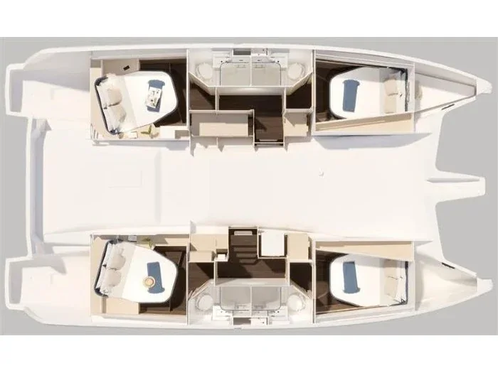 Grundriss der Yacht FOUNTAINE PAJOT 44 - Agios Paisios