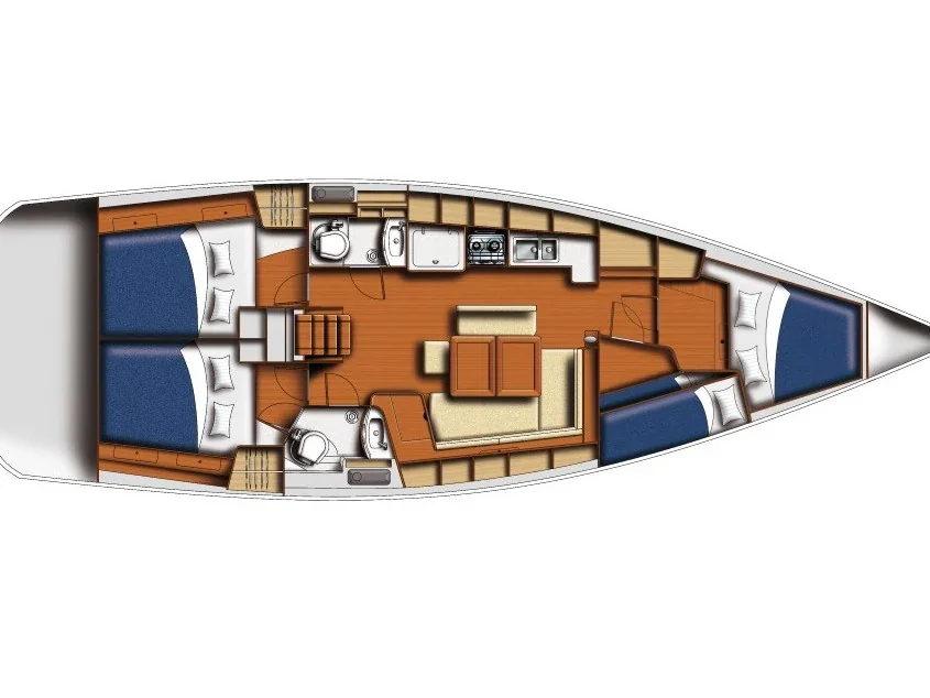 Grundriss der Yacht BENETEAU Oceanis 43 - Goodbar