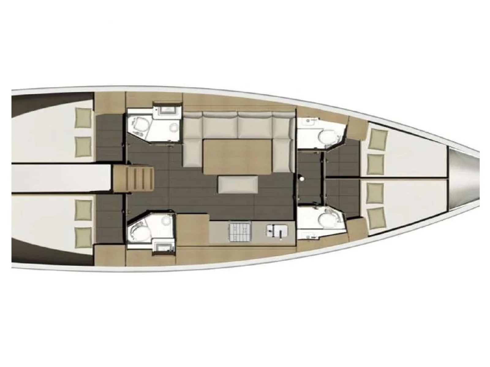 Grundriss der Yacht DUFOUR 460 Grand Large - Sonia