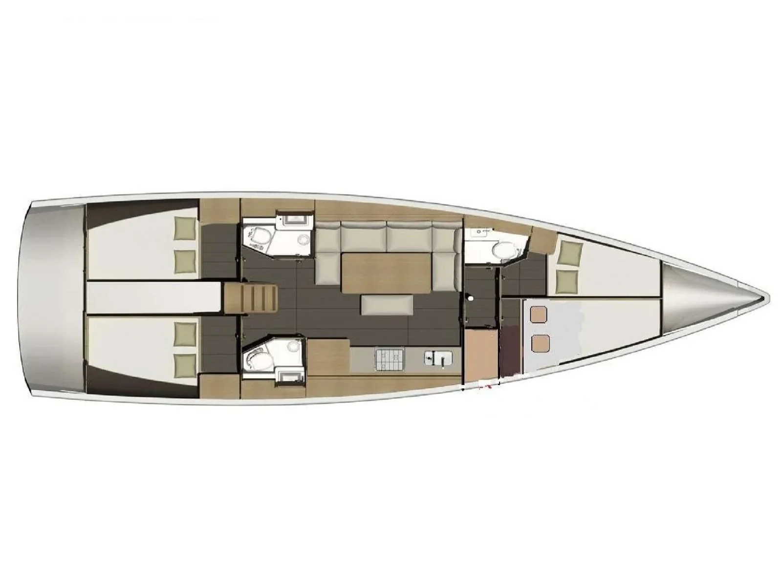 Grundriss der Yacht DUFOUR 460 Grand Large - Nora