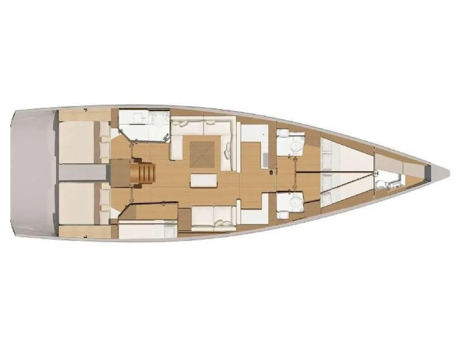 Grundriss der Yacht DUFOUR 56 Exclusive - Ipazia