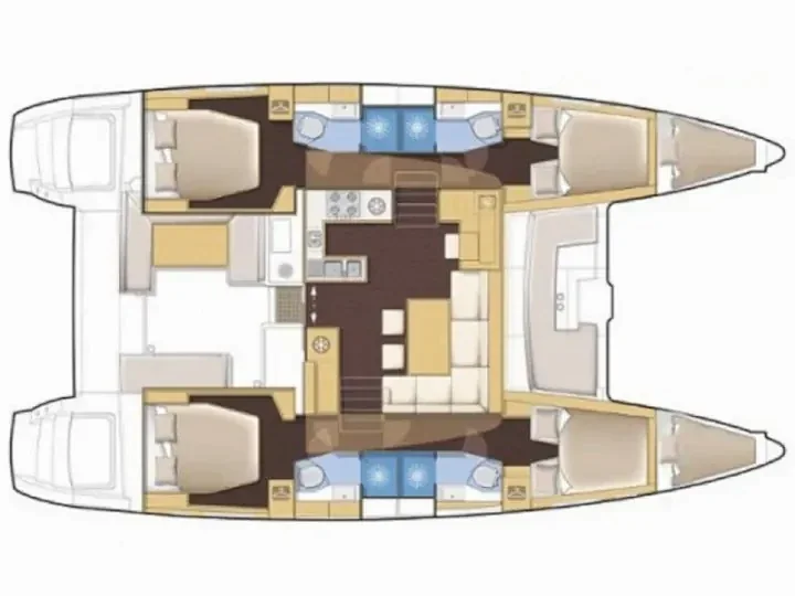 Grundriss der Yacht LAGOON 450 F - SoulMate