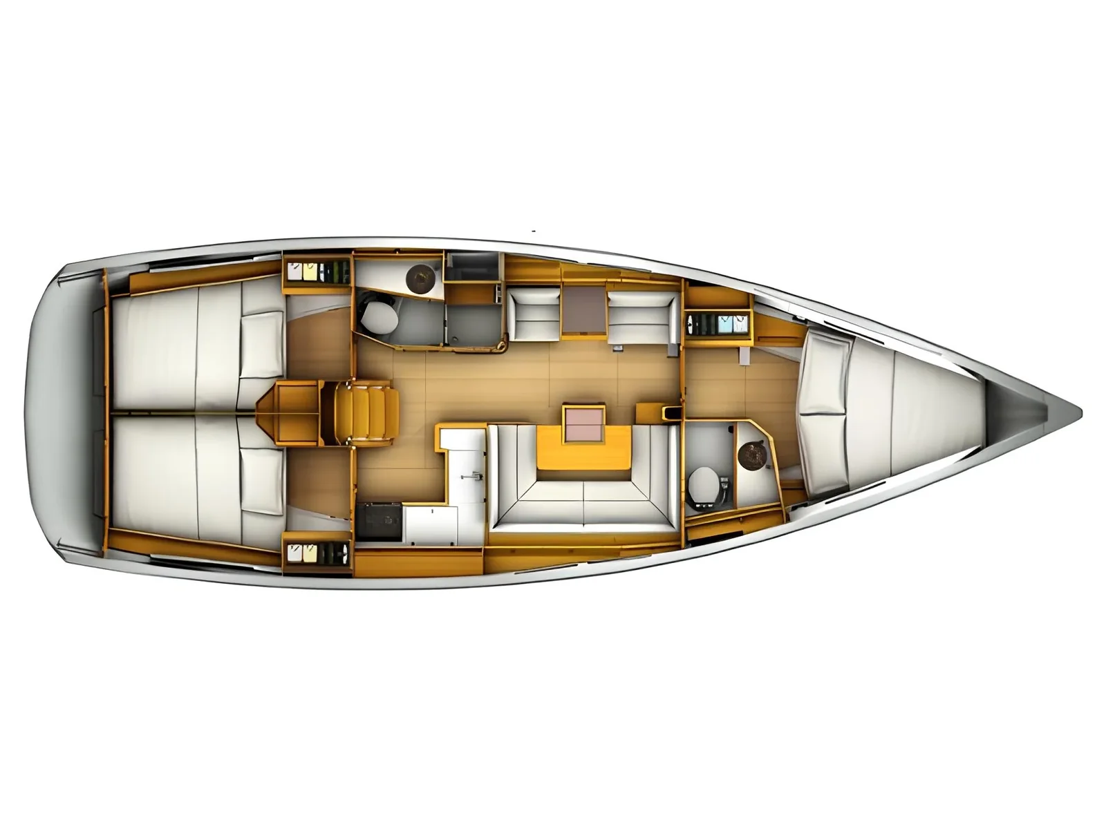 Grundriss der Yacht JEANNEAU Sun Odyssey 409 - Pangea