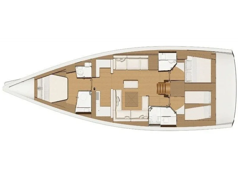 Grundriss der Yacht DUFOUR 520 Grand Large - La Esperanza