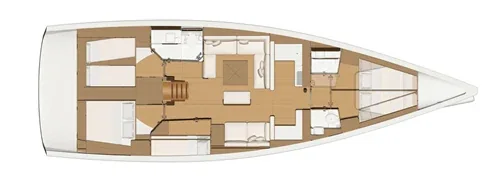 Grundriss der Yacht DUFOUR 520 Grand Large - Margarita