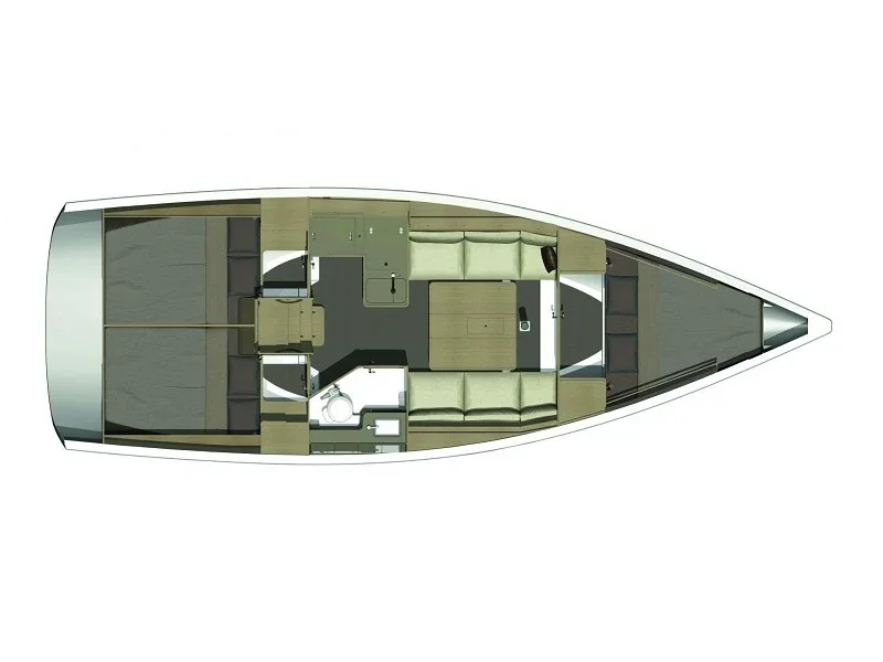 Grundriss der Yacht DUFOUR 350 Grand Large - Ida
