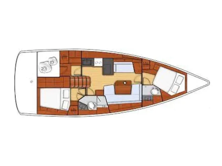 Grundriss der Yacht BENETEAU Oceanis 41.1 - Stella