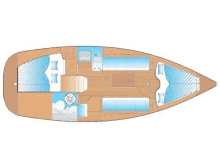 Grundriss der Yacht BAVARIA 30 Cruiser - Ana