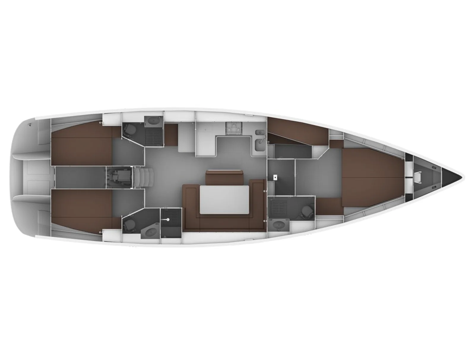 Grundriss der Yacht BAVARIA Cruiser 50 - Jemi