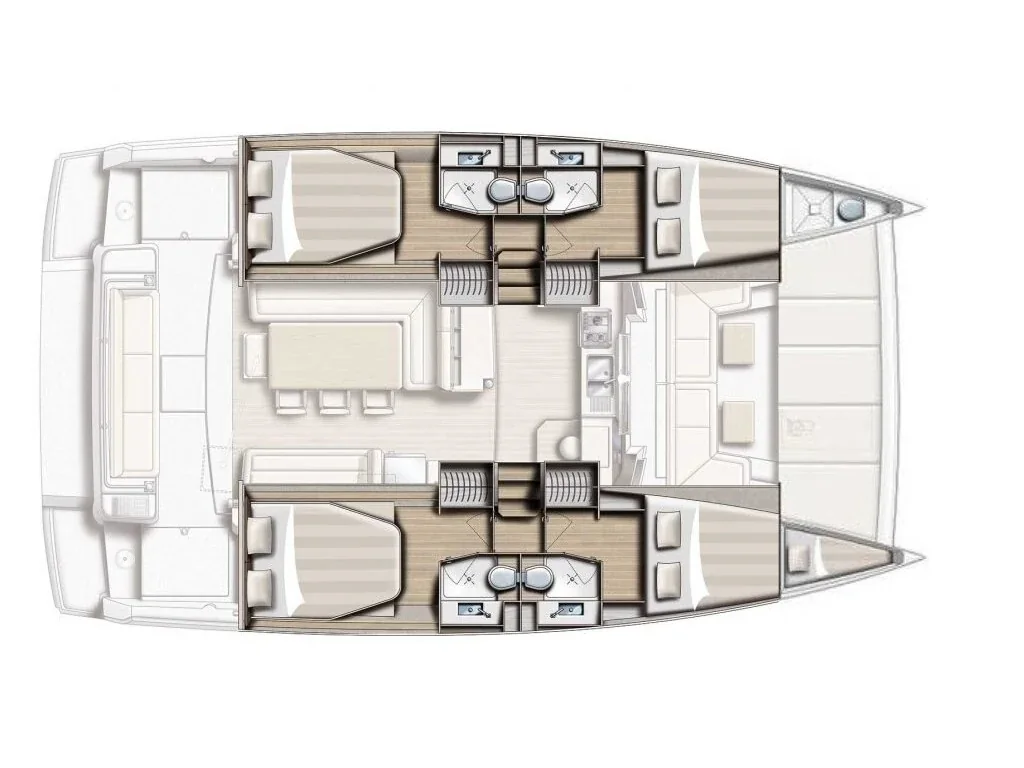 Grundriss der Yacht CATANA Bali 4.1 - Sofia
