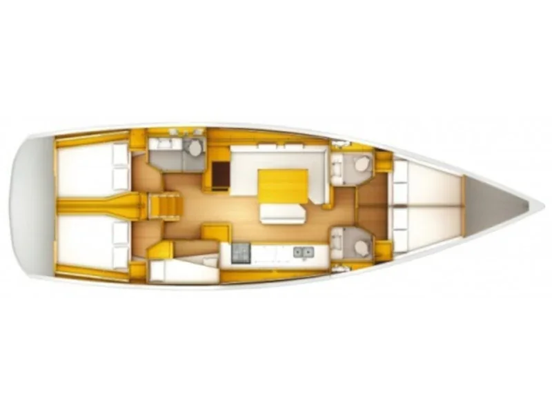 Grundriss der Yacht JEANNEAU Sun Odyssey 519 - Alboran Grappa