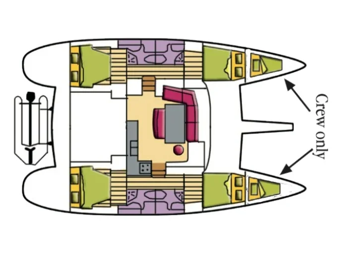 Grundriss der Yacht LAGOON 440 - Isis
