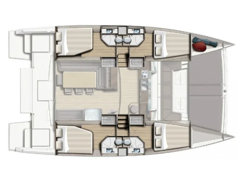Grundriss der Yacht CATANA Bali 4.3 - Mary