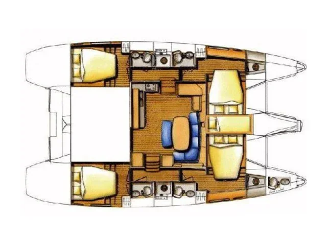 Grundriss der Yacht LAGOON 421 - Estrella