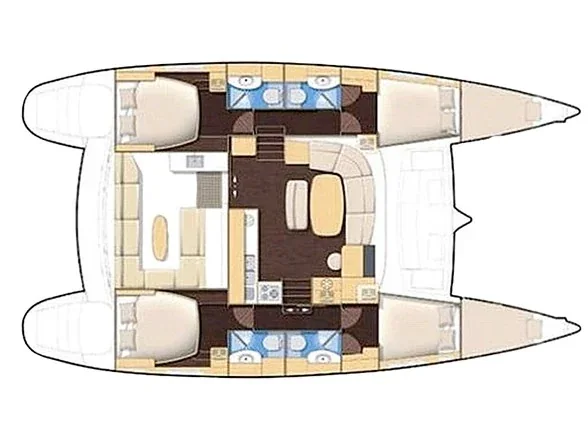 Grundriss der Yacht LAGOON 440 - Viktoria