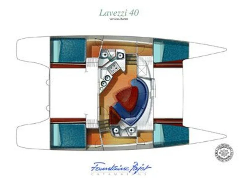 Grundriss der Yacht FOUNTAINE PAJOT Lavezzi 40 - Kupela