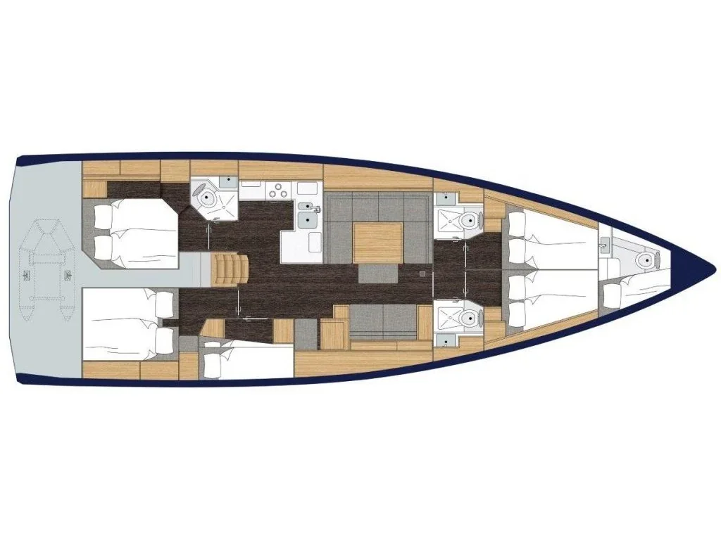 Grundriss der Yacht BAVARIA C50 Holiday - Elli