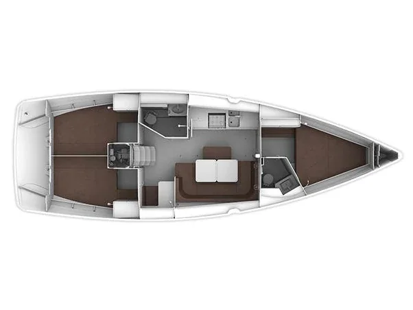 Grundriss der Yacht BAVARIA Cruiser 41 - Quintessa