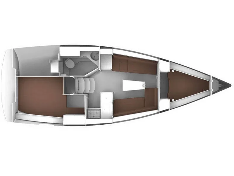 Grundriss der Yacht BAVARIA Cruiser 33 - Starship