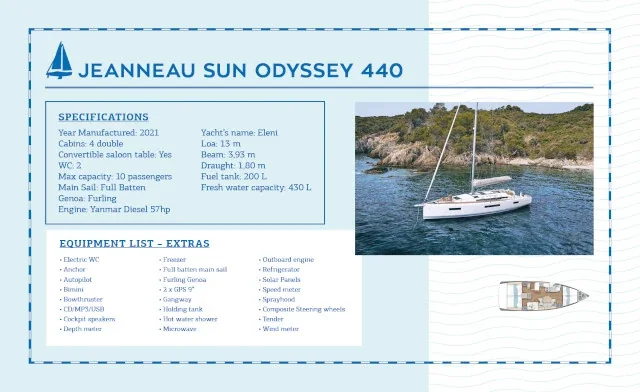 Yacht JEANNEAU Sun Odyssey 440 - Eleni - Foto 1