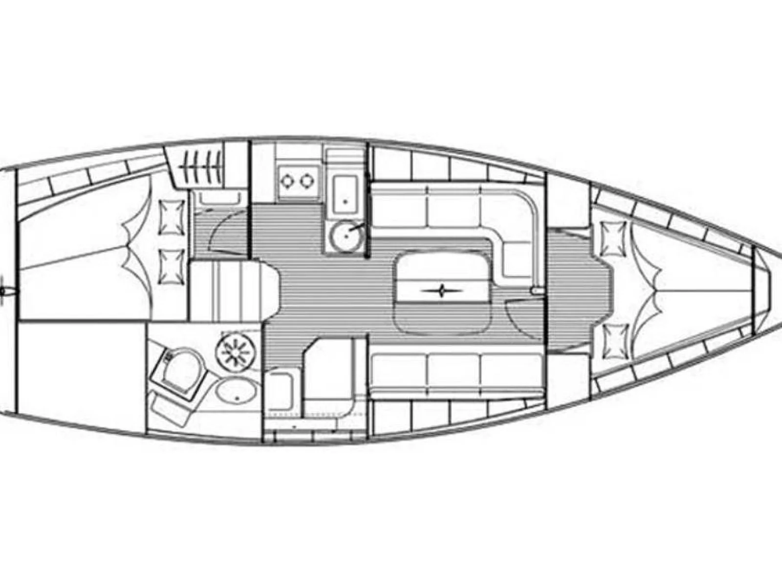 Grundriss der Yacht BAVARIA 33 Cruiser - Small AS