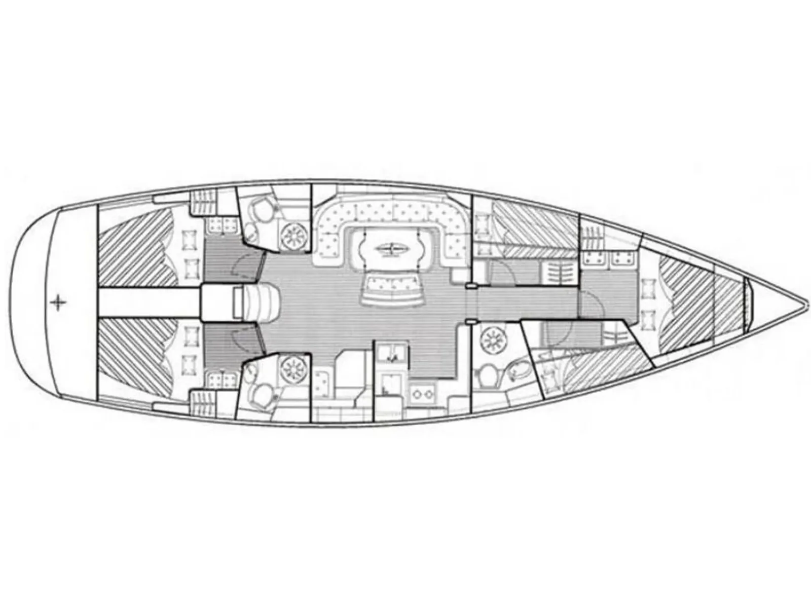 Grundriss der Yacht BAVARIA 50 Cruiser - Big AS