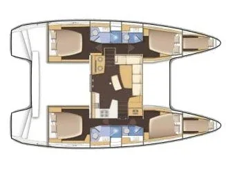 Grundriss der Yacht LAGOON 42 - Ocean Star
