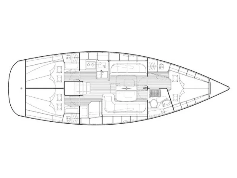 Grundriss der Yacht BAVARIA 38 Cruiser - Mathilde
