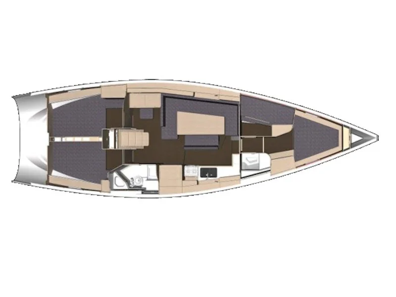Grundriss der Yacht ELAN Impression 45.1 - Jola