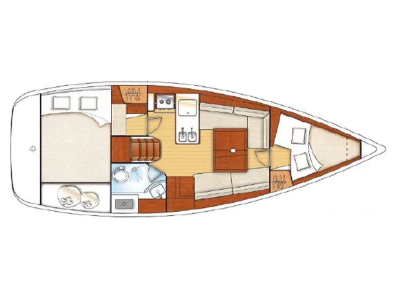 Grundriss der Yacht BENETEAU Oceanis 31