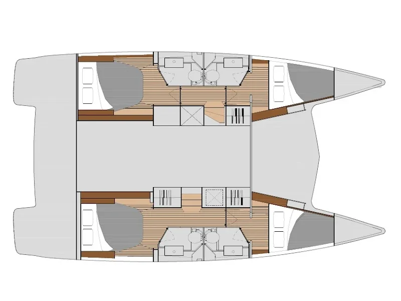 Grundriss der Yacht FOUNTAINE PAJOT Lucia 40 - Relax Planet
