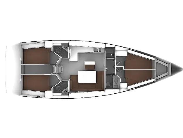 Grundriss der Yacht BAVARIA Cruiser 46 - Arta