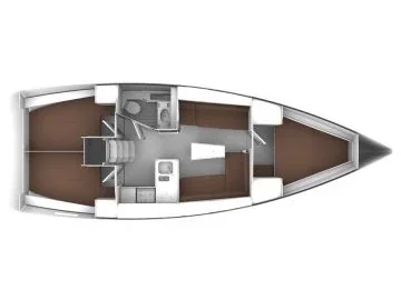 Grundriss der Yacht BAVARIA Cruiser 37 - Marlo