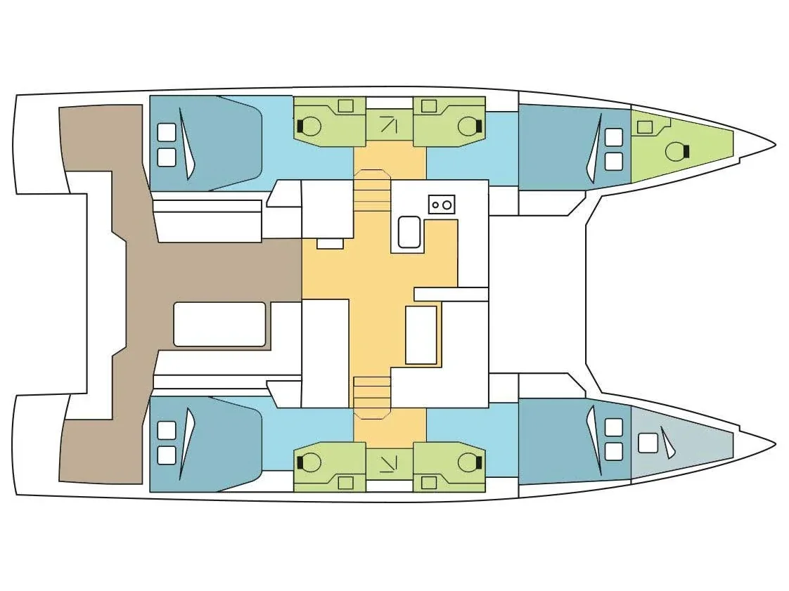Grundriss der Yacht NAUTITECH 46 Fly - Fiammetta