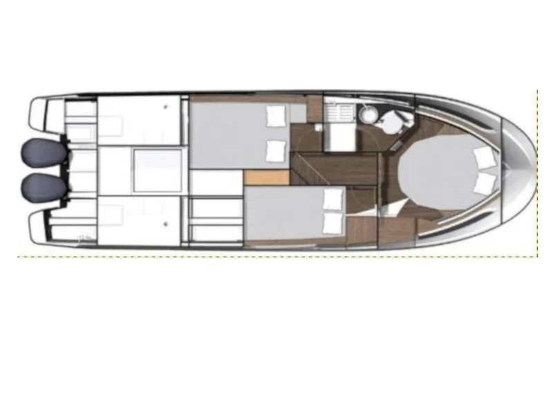 Grundriss der Yacht JEANNEAU Merry Fisher 1095 - Mala Sirena