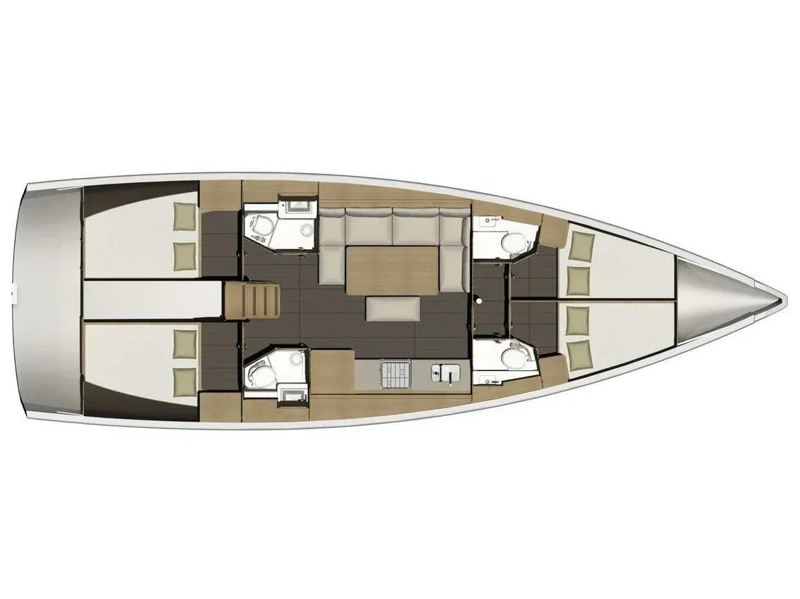 Grundriss der Yacht DUFOUR 460 Grand Large - Ritmico