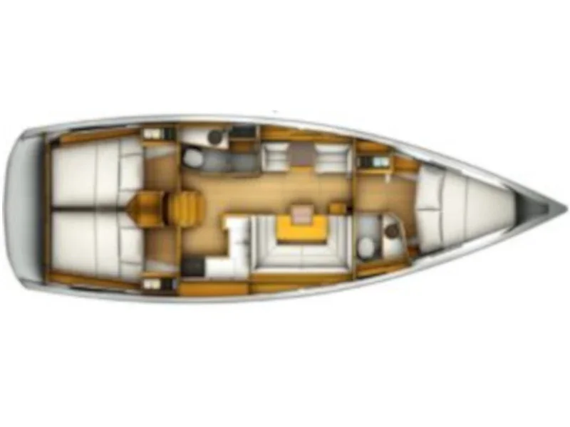 Grundriss der Yacht JEANNEAU Sun Odyssey 419 - Comanegra