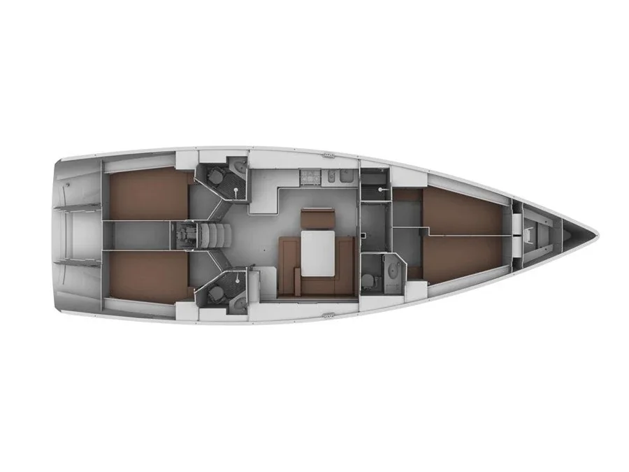 Grundriss der Yacht BAVARIA Cruiser 45 - Santa Maria