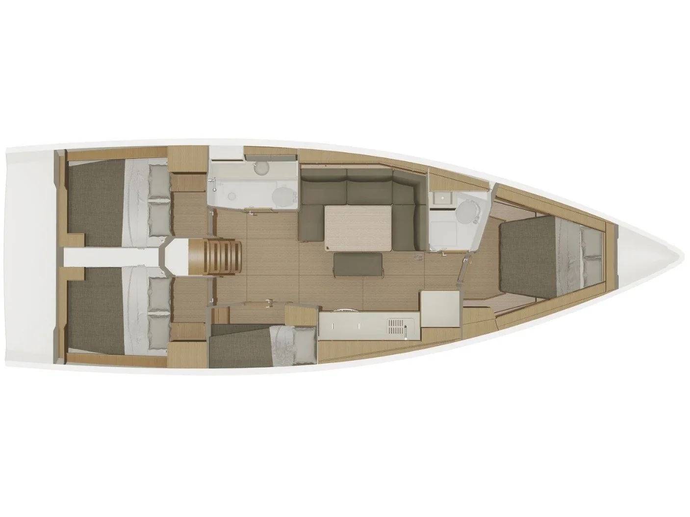 Grundriss der Yacht DUFOUR 430 Grand Large - Fenera