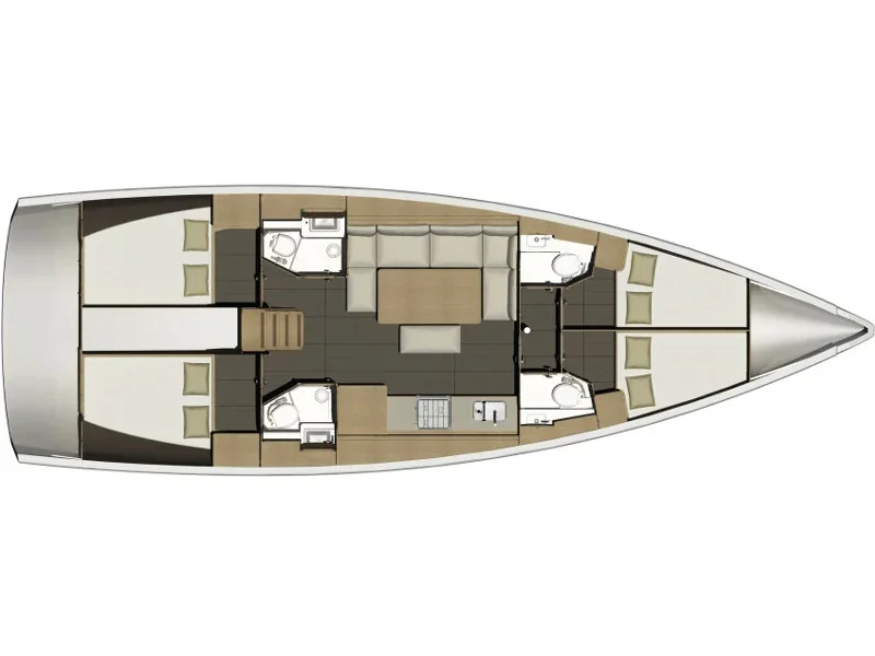Grundriss der Yacht DUFOUR 460 Grand Large - Lisabet