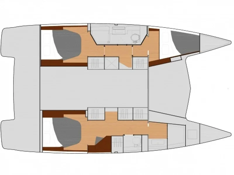 Grundriss der Yacht FOUNTAINE PAJOT Lucia 40 - Amber