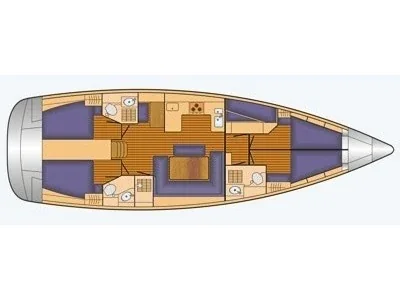 Grundriss der Yacht BAVARIA Cruiser 50 - Arctic Wisdom
