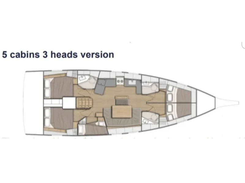 Grundriss der Yacht BENETEAU Oceanis 46.1 - Anemos