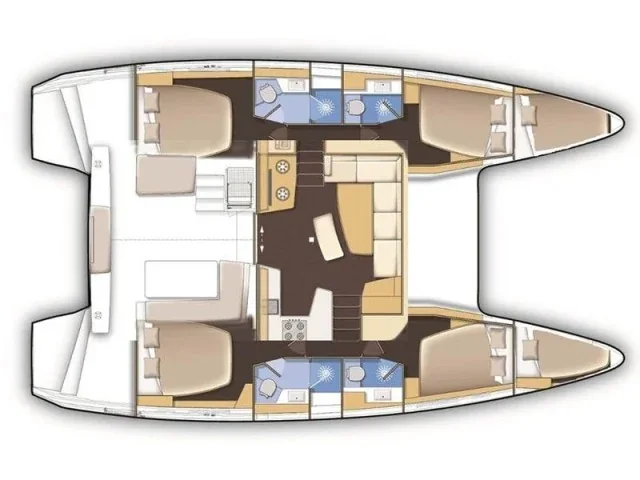 Grundriss der Yacht LAGOON 42 - Agia Irini