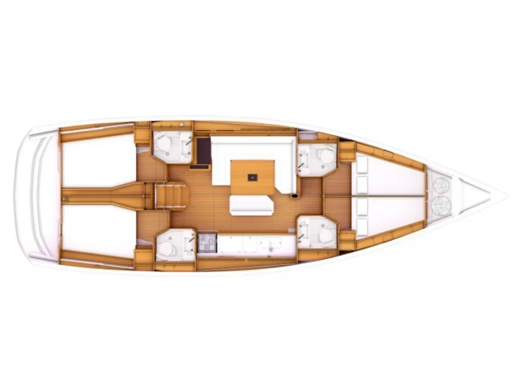 Grundriss der Yacht JEANNEAU Sun Odyssey 479 - Jack