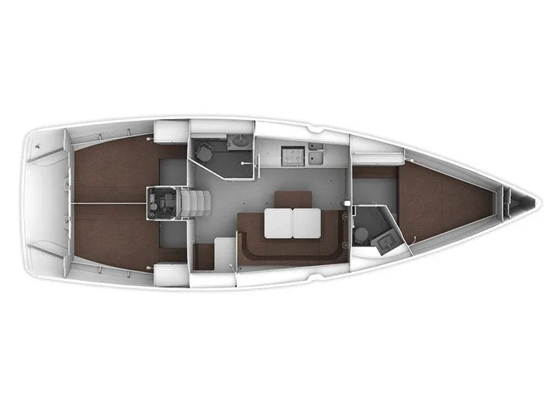 Grundriss der Yacht BAVARIA Cruiser 41 - Instagram