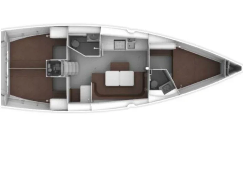 Grundriss der Yacht BAVARIA Cruiser 41 - Zubatac
