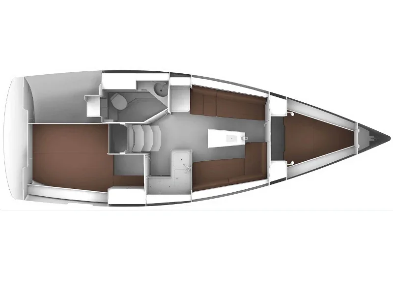 Grundriss der Yacht BAVARIA Cruiser 34 Style - Aston