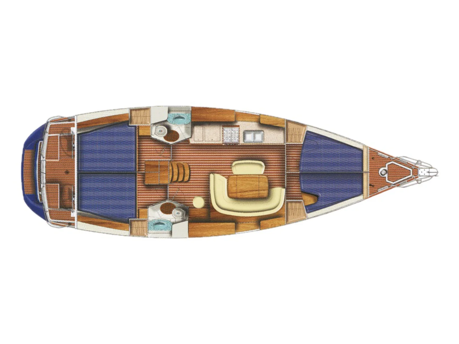 Grundriss der Yacht JEANNEAU Sun Odyssey 45 - Sea Dream